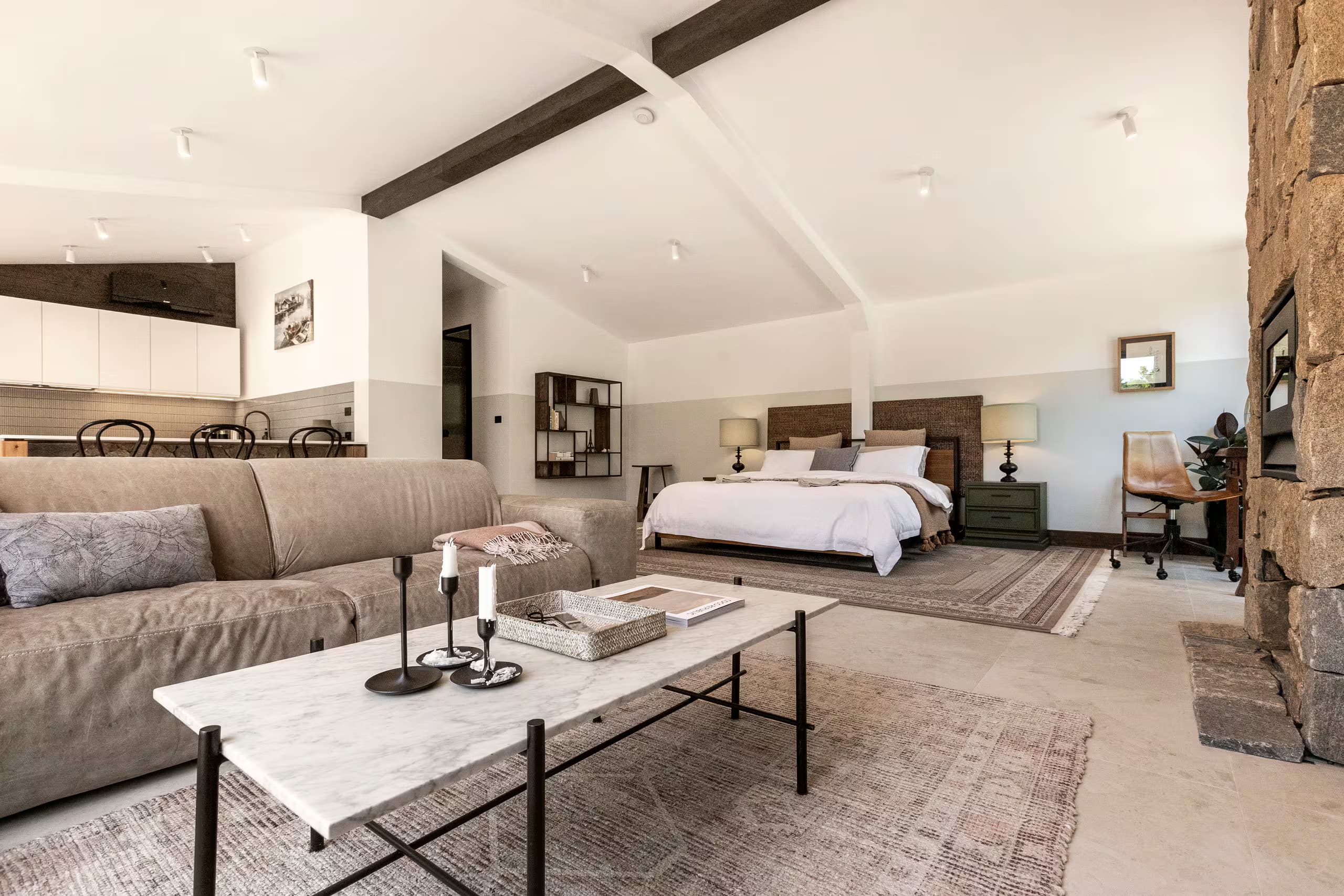 The studio: a spacious self-contained unit with lots of privacy.